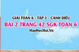 Giải bài 2 trang 42 Toán 6 Tập 1 SGK Cánh Diều